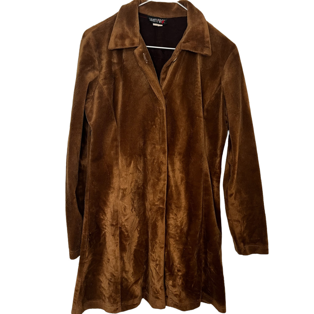 Vintage 70s Unisex Street Magic Brown Button Up Jacket Shirt Med/Large Fall